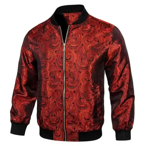 Veste pour hommes de qualité supérieure personnalisée 100% Polyester Satin Bomber Jackets Windbreaker Jacket pour hommes - Product Image 2
