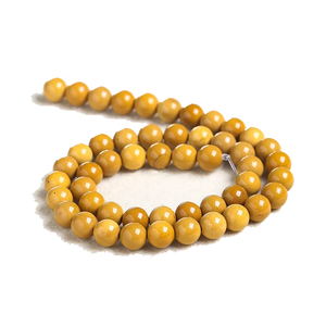 Perles de pierre, perles de jaspe jaune, brin de perles, bijoux en pierre, pierres précieuses lisses, collier de guérison, cristal naturel, grossiste - Product Image 6