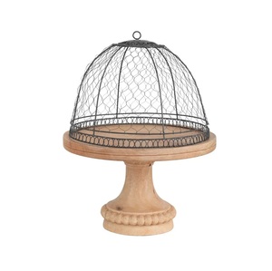 Trusted Manufacturer Premium Design of Cloches With <b>Glass</b> Lid With Plant Design Metal Base for <b>Cakes</b> and Cookies - Product Image 3