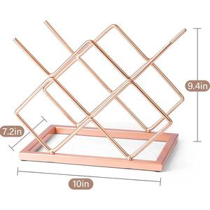 Rose Gold Wine Bottle Storage Rack Holder for Kitchen Home Decoration Dining <b>Table</b> champagne Wine Display Rack Holder bar 2024 - Product Image 3
