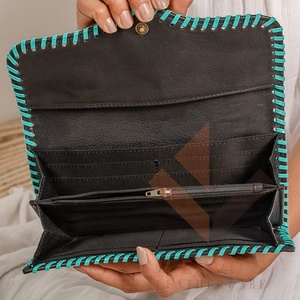 กระเป๋าหนังแท้วินเทจสำหรับผู้หญิงที่ใส่บัตรกระเป๋าสตางค์หนังแท้หรูหรา - Product Image 6