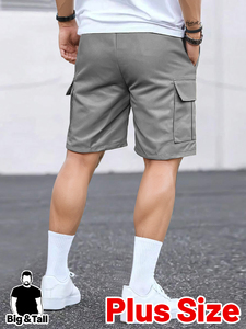 Quần short nam cỡ lớn, chất liệu nhẹ, nhanh khô, có thể điều chỉnh eo, thích hợp cho câu cá, đi bộ đường dài, kiểu dáng cargo, dành cho người cao lớn. - Product Image 5