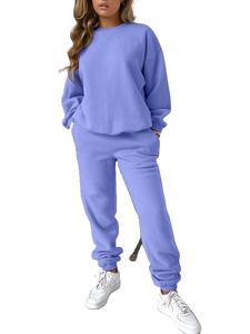 Conjunto Deportivo Informal para Mujer, Invierno, 100% Algodón, Felpa, Ligero, Ecológico, Transpirable, 2026 - Product Image 4