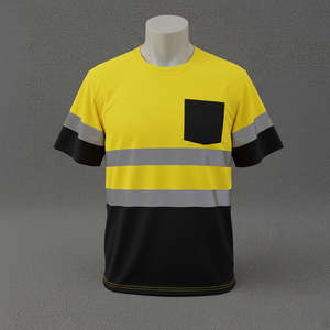 Camiseta de Seguridad de Alta Visibilidad Personalizada 2026, Camiseta de Trabajo Transpirable de Manga Corta para Construcción, Ropa de Trabajo de Alta Visibilidad para Hombre - Product Image 4