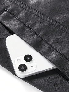 ราคาโรงงาน ขายส่ง คุณภาพสูง แจ็คเก็ตหนังมอเตอร์ไซค์ผู้ชาย โลโก้สั่งทำได้ หนังวัว ผ้าแคนวาส ซิป แจ็คเก็ตหนังสำหรับผู้ชาย - Product Image 5