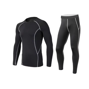 Ensemble de compression 2 pièces pour hommes, combinaison de course, vêtements de fitness, t-shirt de compression, collants, leggings, ensemble de sport - Product Image 4