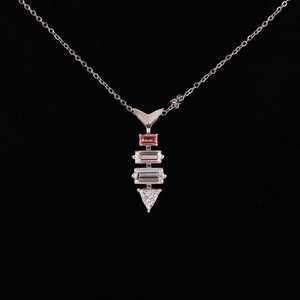 Pendentif poisson en or blanc 14 carats, pendentif poisson diamant, pendentif femme pendentif poisson amant pendentif os de poisson bijoux cadeau de fête des mères. - Product Image 2