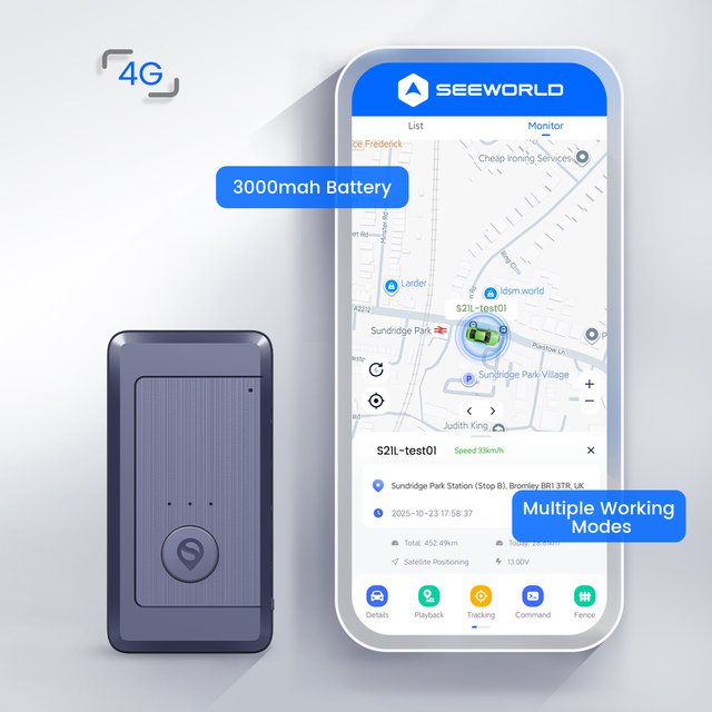 3000mAh Rechargeable GPS Asset Tracker with Magnetic Mount for Tool Equipment Tracking and Anti Theft Management