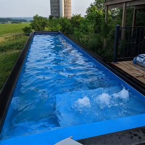 Bain à remous en bois élégant avec piscine intégrée pour les jardins familiaux et les hôtels, offrant l'expérience de baignade estivale idéale - Product Image 1