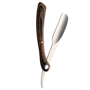 Navaja de Afeitar Recta de Acero Inoxidable Sólido con Logotipo Personalizado de Alta Calidad, con Punta de Hoja Afilada y Mango de Plástico - Product Image 4