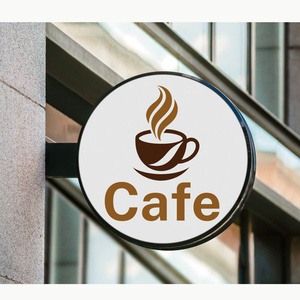 Tùy Chỉnh Vòng Cafe Biển Hiệu Ngoài Trời Hai Mặt UV In Ấn Cửa Hàng Dấu Hiệu Cho Cà Phê Cửa Hàng Nhà Hàng Bán Lẻ Cửa Hàng Xây Dựng Thương Hiệu - Product Image 1