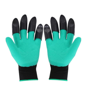 Paume Gants de travail doubles robustes Sécurité canadienne Protection Latex Cuir de vachette Caoutchouc Cuir Nylon Cuir de vachette Polyester pour le jardinage - Product Image 5