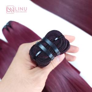 Faisceau coloré droit d'os humain avec dentelle transparente de fermeture, extensions de cheveux vietnamiens frontales en dentelle - Product Image 6