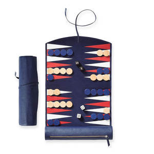 Juego de Backgammon de Cuero PU de Alta Calidad, Backgammon de Cuero PU para Viajes, Diversión al Aire Libre y Fiestas - Product Image 1