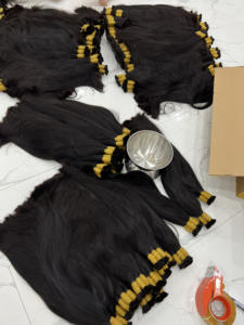 Extensiones de Cabello Humano Vietnamita 100% Natural, Estilo Liso Sedoso y Ondulado, Cabello Remy de Doble Trama a Máquina, 100g, Extensiones a Granel - Product Image 4