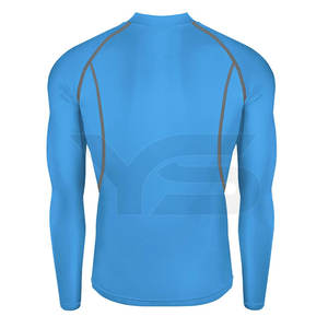 Camisas de compresión de manga larga para jóvenes de color sólido Camisas de compresión de gimnasio personalizadas lisas - Product Image 5