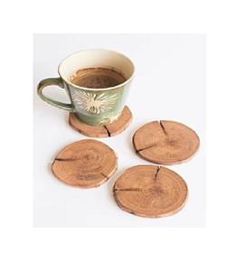 Sous-verres en bois vintage élégants avec design personnalisé pour la maison et la cuisine Décoration de mariage durable - Product Image 2