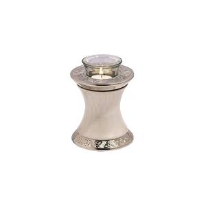 โกศบรรจุอัฐิโลหะดีไซน์หรูหราสำหรับบรรจุเถ้ากระดูกมนุษย์ โกศทองเหลืองและอะลูมิเนียมทนทานสำหรับร้านจัดงานศพและผู้จำหน่ายสินค้าที่ระลึก ขายดี - Product Image 2