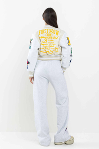 Chaquetas Varsity de Béisbol Personalizadas para Mujer, de Lana, con Mangas de Cuero, Bordado de Chenilla Grueso, con Logotipo, para Otoño e Invierno - Product Image 5