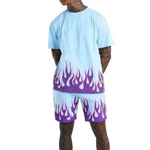 Nouveaux ensembles de vêtements de sport pour hommes, t-shirt pour hommes, ensemble 2 pièces, taille plus, jogging, survêtement, ensemble court pour hommes 2026 - Product Image 4