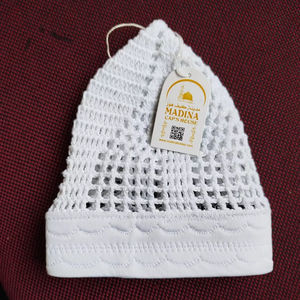 Chapeau de prière musulman pour homme en coton 100% premium tricoté à la main, bande égyptienne Masri Kufi, réglable, écologique, toutes saisons, sensation plus douce - Product Image 2