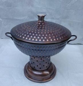 Bronze Finished Hammered Design Stainless Steel Round Chafing Dish High Quality Hot Food Serving Buffet for Catering Wedding Use - Product Image 5