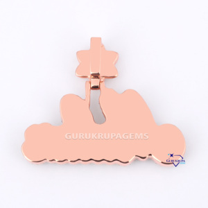 Joyería de lujo atemporal, colgante personalizado minimalista de oro rosa de 14 quilates con diamante cultivado en laboratorio para Mew o mujer - Product Image 6