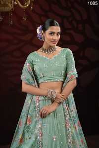 ชุดแต่งกายแต่งกายแต่งกายแต่งกายแต่งกายแต่งกายไปงานปักด้ายแฟนซีแบบใหม่ล่าสุดล่าสุดจาก EVERGREEN choli lehenga choli และ dupatta - Product Image 5