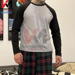 Ensemble de pyjama pour hommes haut à manches longues pantalon pleine longueur vêtements de nuit doux respirant vêtements de détente 2 pièces vêtements de nuit toutes saisons - Product Image 5