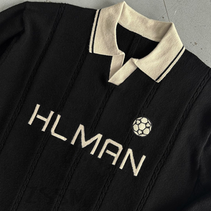 Customized Embroidery Logo Men's <b>Rugby</b> for Polo <b>Shirt</b> Cotton Twill Knit Collar Casual <b>Long</b>-<b>Sleeved</b> Striped for POLO Top - Product Image 3