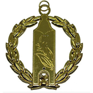 Collier pendentif maçonnique antique moderne de haute qualité, plaqué or, gravure au poinçon, logo personnalisé, prix raisonnable - Product Image 5