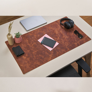 Genuine Leather Luxury Desk <b>Mat</b> Handmade Smell Proof <b>Non</b> <b>Slip</b> Durable Smooth Cowhide Office Writing Pad for Workstation Setup - Product Image 2