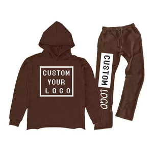 Conjunto de chándal personalizado para hombre, Sudadera con capucha y pantalones de chándal para correr, chándal acampanado con estampado 3D y gráfico de logotipo personalizado 2025 - Product Image 2
