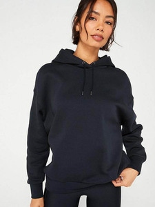 Sudadera con capucha esencial de entrenamiento para mujer negra de alta demanda, sudaderas con capucha en blanco transpirables y antiarrugas de alta calidad para mujer - Product Image 6