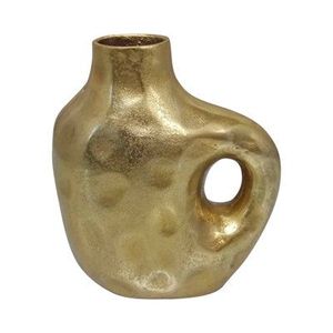 Vase élégant en métal poli pour décor de table avec une forme artistique et une belle finition au design contemporain - Product Image 1