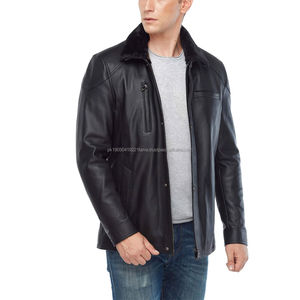 Private Label Best Price Quick Dry <b>Men</b> Leather <b>Jacket</b> New Streetwear Style <b>Slim</b> <b>Fit</b> <b>Men</b> Leather <b>Jacket</b> - Product Image 4