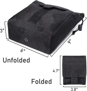 Nylon et polyester Mini Molle Camo Drawstring Mag Drop Pouch Folding Tactical Dump Pouch pour la chasse et la récupération en plein air - Product Image 2