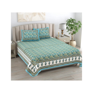 Cubrecama de Lujo para Cama King Size, Diseño Geométrico de Unicornio Femenino, 300 Hilos, Orgánico Certificado GOTS, Grueso y Sostenible, Estilo Indio para Bodas - Product Image 4