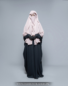 ชุดฮิญาบอิสลามอิสลามสองชั้นแบบเรียบหรูสำหรับสตรีมุสลิมชุดออกงานขายส่งจากผู้ผลิตในปากีสถาน - Product Image 4