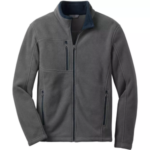 Wholesale Custom Polar Fleece Zip up Thicken <b>Coat</b> Embroidery Plus Size Men's Unisex Winter Sherpa Fleece Embroidery OuterJacket - Product Image 5