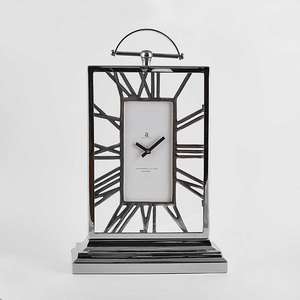 Table Decor Metal <b>Clock</b> Handicrafts Modern Interior Home Office Decoration Desk <b>Clocks</b> Metalic <b>Alarm</b> <b>Clock</b> Anti Slip Display - Product Image 1