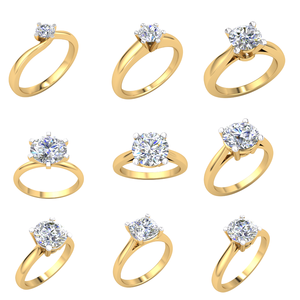 Elegante anillo clásico de oro de 14 quilates para mujer con 0.25Cts VS Clarity Lab Grown EF Diamond para compromiso, regalo de boda, joyería de fiesta - Product Image 3