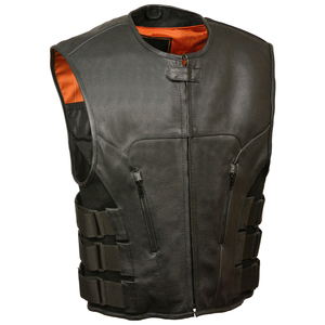 Nuevo Chaleco de Cuero para Motocicleta para Hombre, Invierno 2024, Cálido, Transpirable, Perforado, Negro, Cierre de Cremallera, Cuello en V, Logotipo Personalizado - Product Image 1