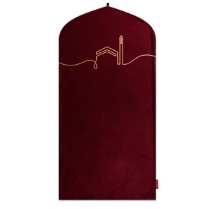 ขายส่งคุณภาพสูงล้างทําความสะอาดได้กํามะหยี่ที่มีสีสัน Kaaba ออกแบบ TAKVA EasiClean ในร่มเสื่อสวดมนต์ Kaaba คอลเลกชันพรมสวดมนต์ - Product Image 1