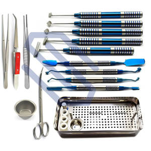 Kit de brossage dentaire souple, instrument de chirurgie dentaire avec boîtier GRF, Instruments en acier inoxydable - Product Image 1