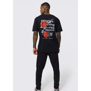 Personalizar streetwear serigrafía camiseta hecha de algodón orgánico peso pesado gráfico camisetas para hombres - Product Image 2