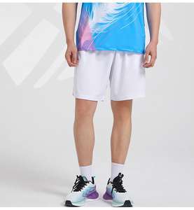 Men's Custom Logo Badminton <b>Table</b> <b>Tennis</b> Shorts Solid Color Summer Mesh Full Print Breathable Hole Pocket Quick Dry Gym Sports - Product Image 1