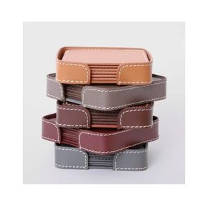 ที่รองแก้วหนังทรงกลมมีสไตล์ดีไซน์คลาสสิกสำหรับบ้านสำนักงานหรือร้านอาหาร - Product Image 3