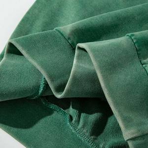 Sudadera con Capucha Personalizada de Algodón Lavado al Ácido, Gruesa, Térmica, Vintage, Bordada, para Hombre, al por Mayor - Product Image 5