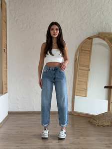 Women's High Quality Comfortable Fit <b>Denim</b> Jeans Breathable <b>Stretch</b> <b>Fabric</b> Casual Styles-Available Versatile Styles - Product Image 4